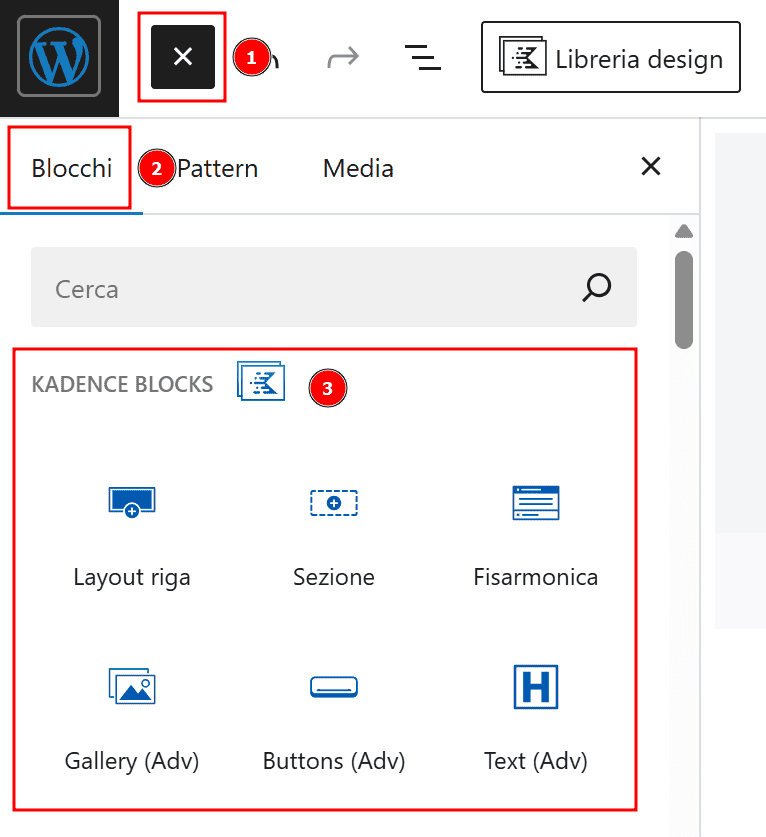 Blocchi Kadence Blocks