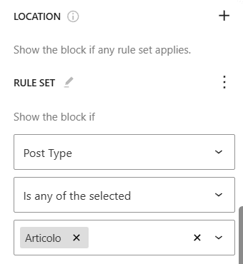 Block Visibility Visibilità Location