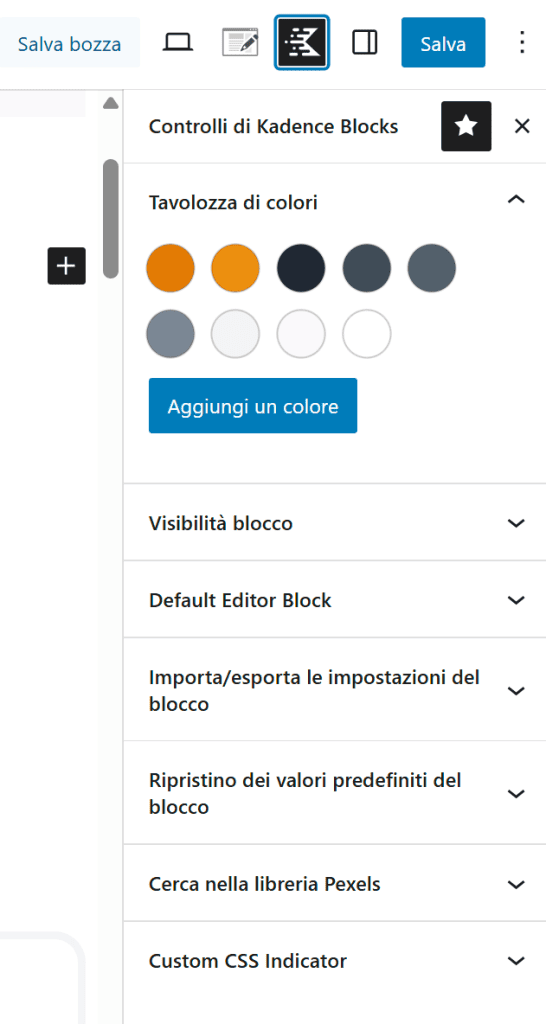 Controlli Di Kadence Blocks