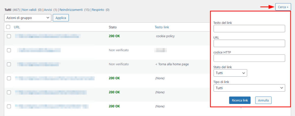 Filtro Link Rotti Local Broken Link Checker