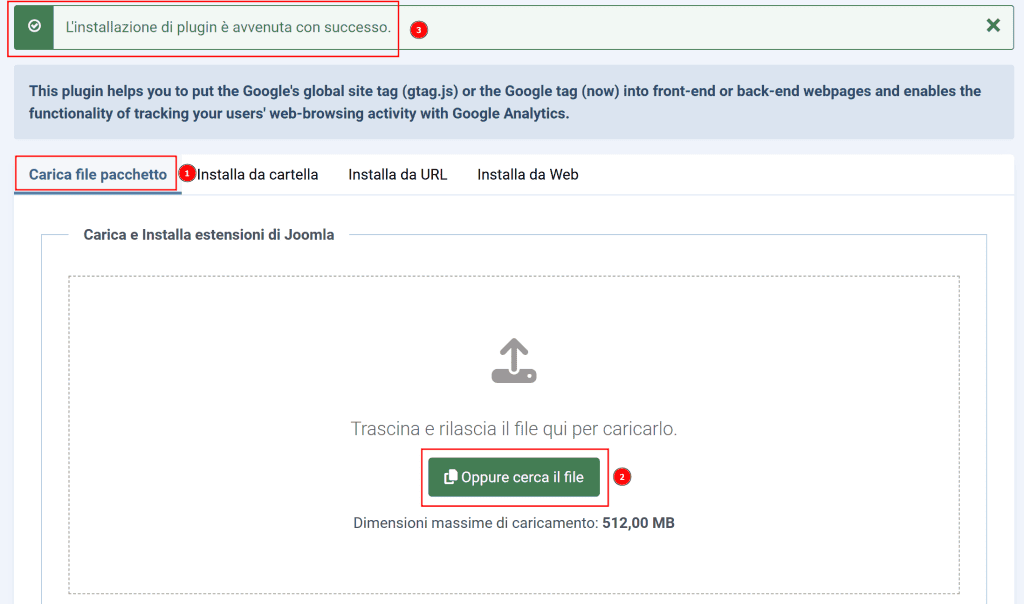 Installazione Plugin Ga4 Su Joomla
