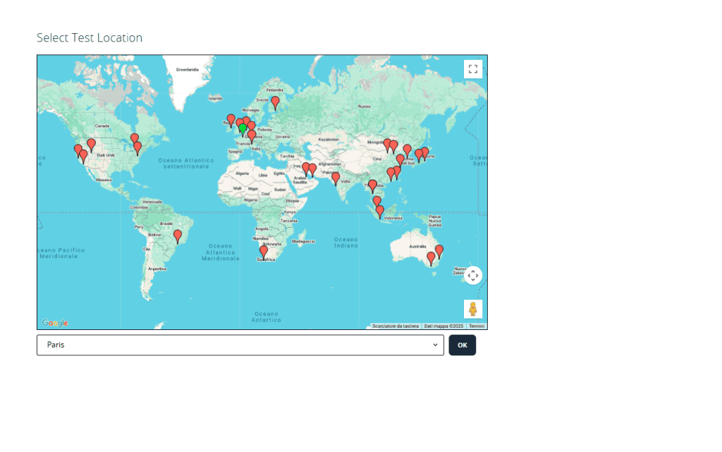 Location Site Performance Test Webpagetest