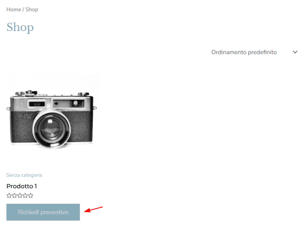Modifica Pulsante Woocommerce Richiesta Preventivo