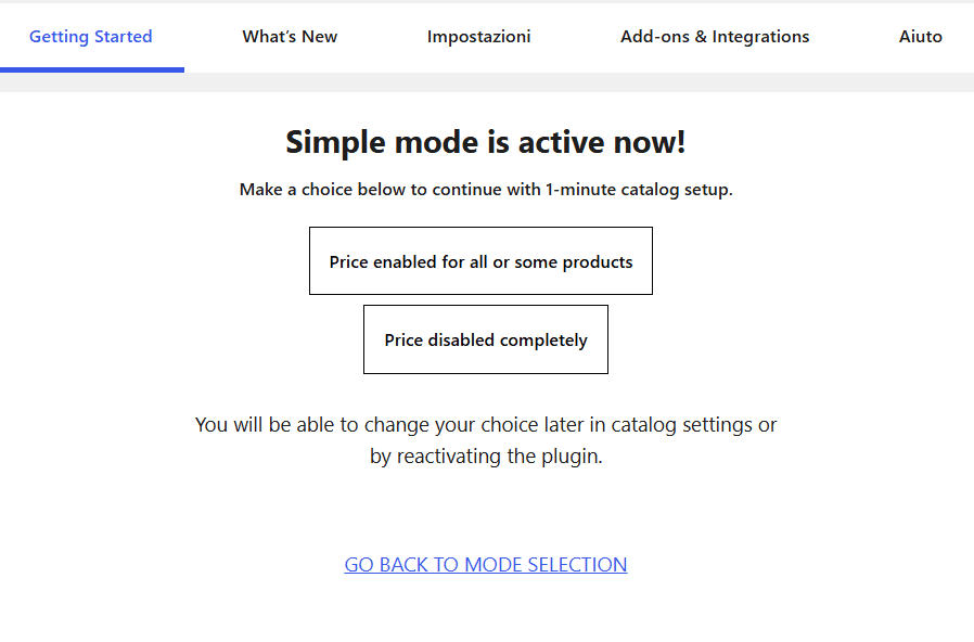 Opzioni Simple Catalog Ecommerce Product Catalog