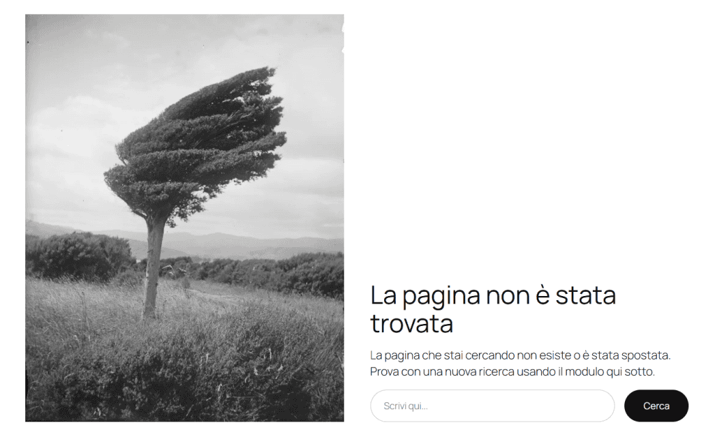 Pagina Errore 404 WordPress Twenty Twenty Five