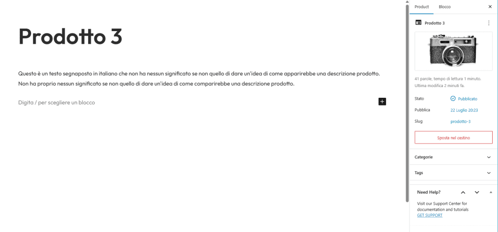 Pagina Prodotto Ultimate Product Catalog