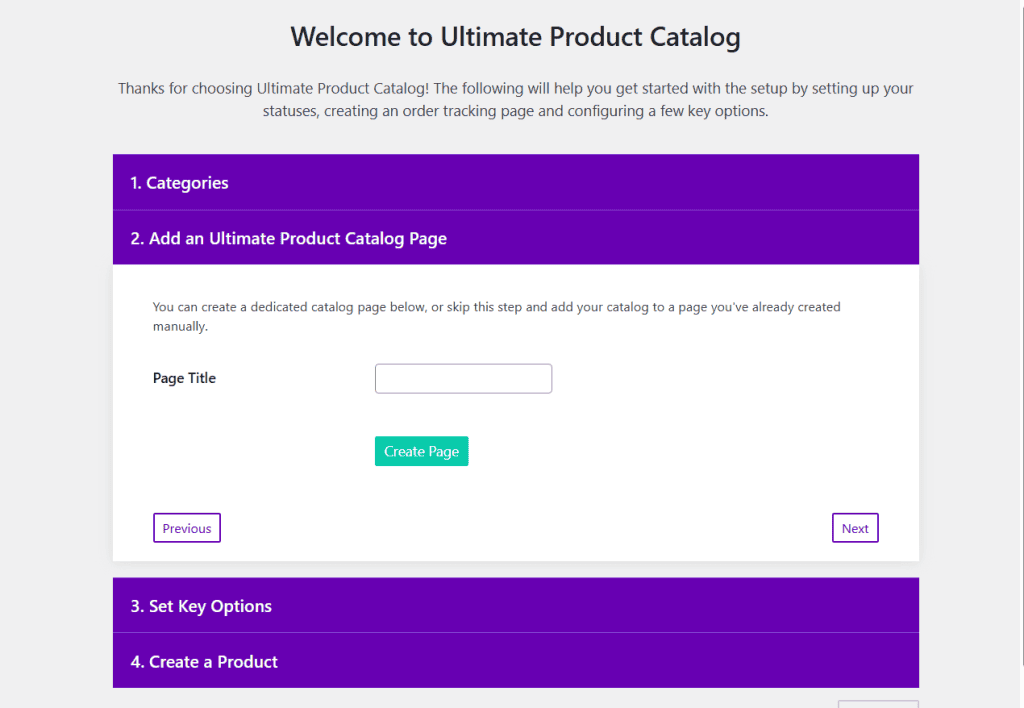 Pagina Ultimate Product Catalog