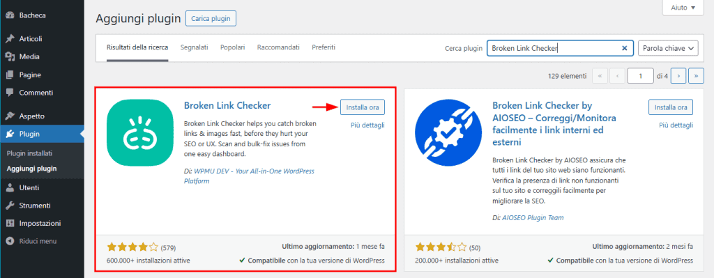 Plugin WordPress Broken Link Checker