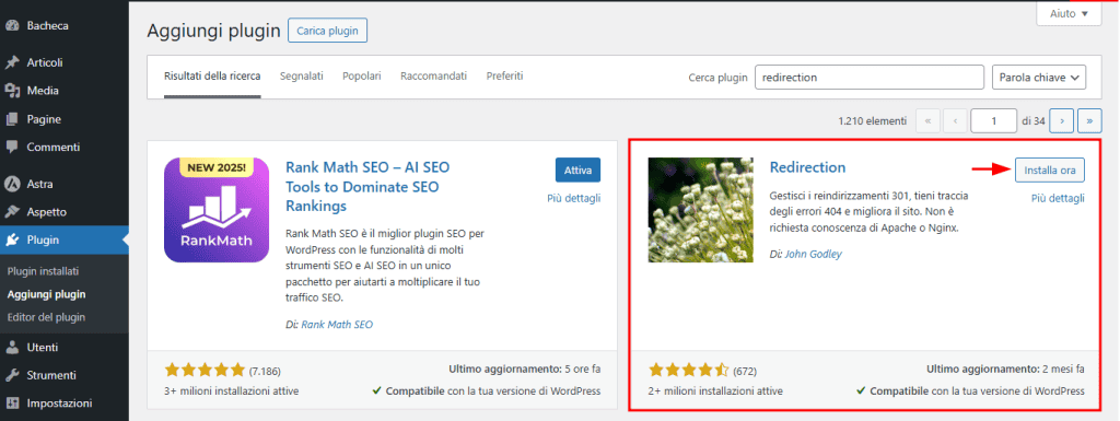 Plugin WordPress Redirection