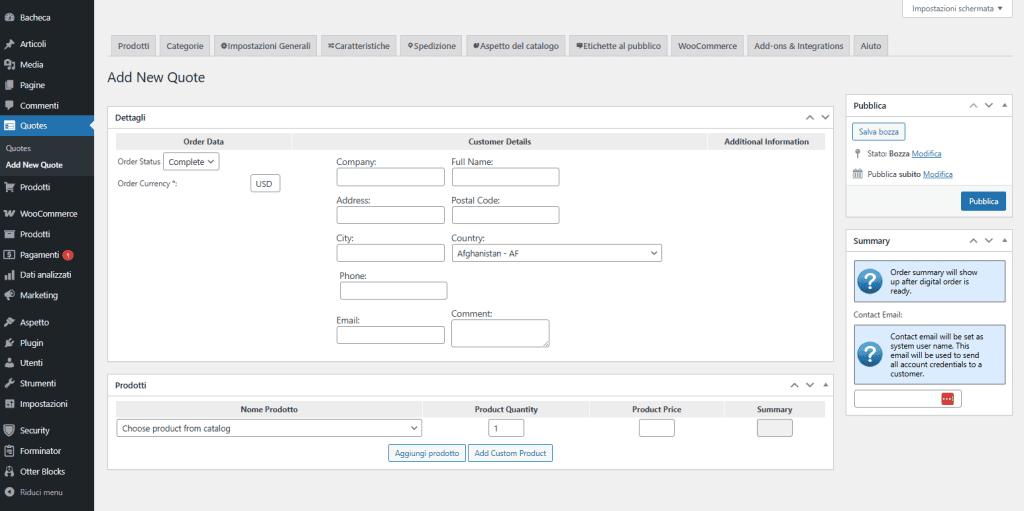 Quotes Ecommerce Product Catalog