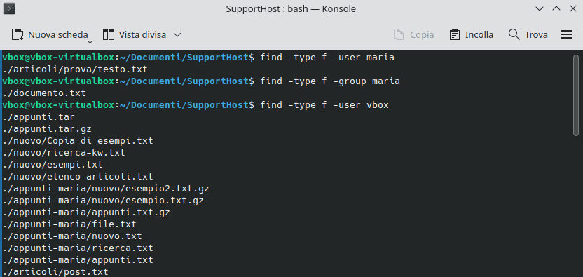 Ricerca File Per Utente O Gruppo Comando Find