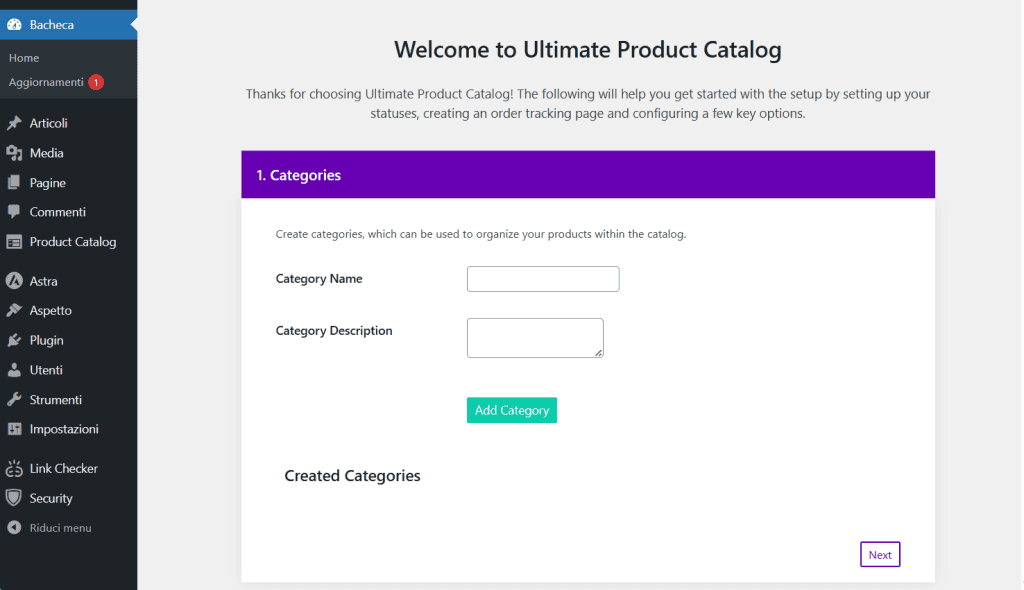 Welcome Ultimate Product Catalog Plugin