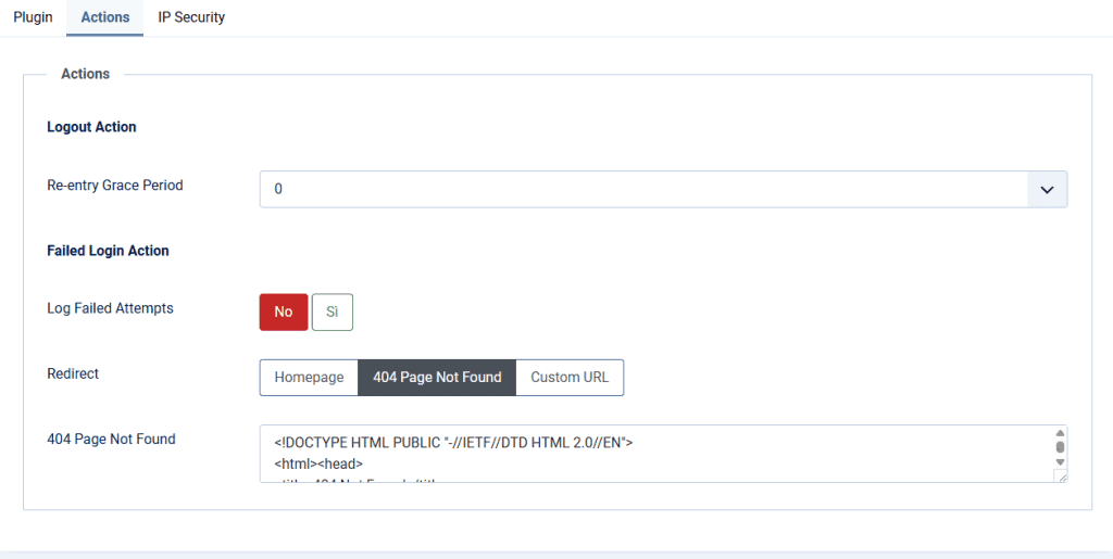 Actions Adminexile Plugin Joomla