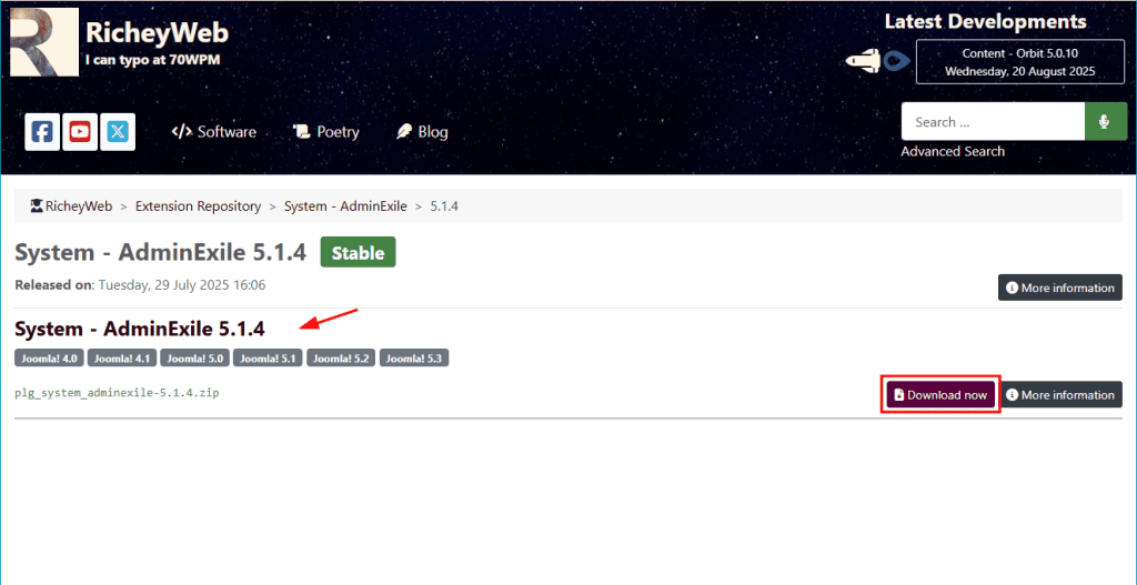 Adminexile Extension Login Joomla Download