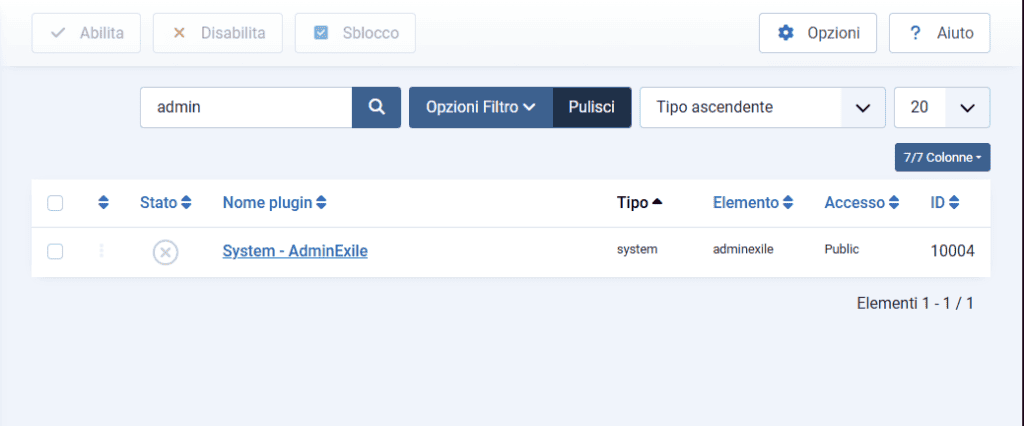 Adminexile Plugin Joomla