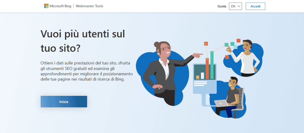 Bing Webmaster Tools Inizia