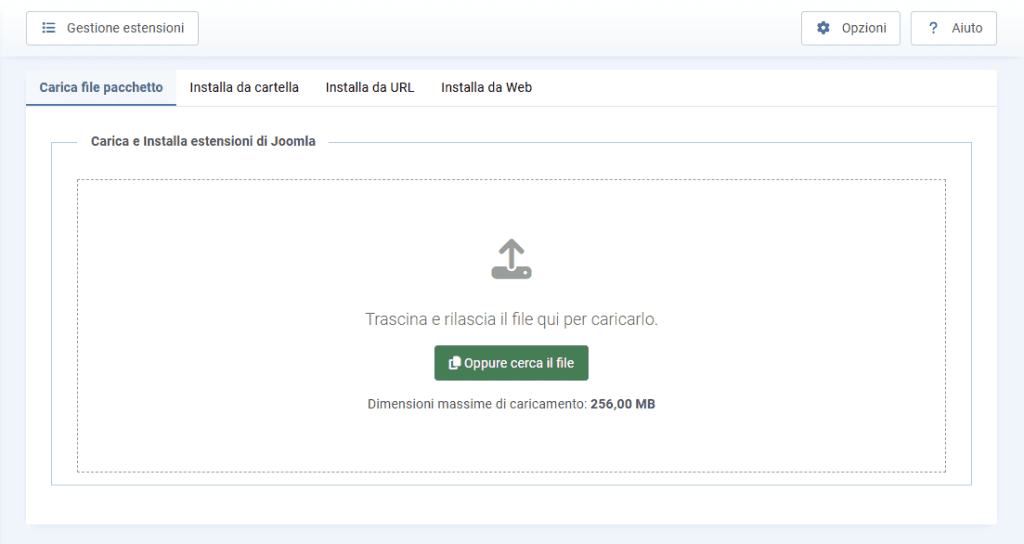 Carica Installa Estensioni Di Joomla