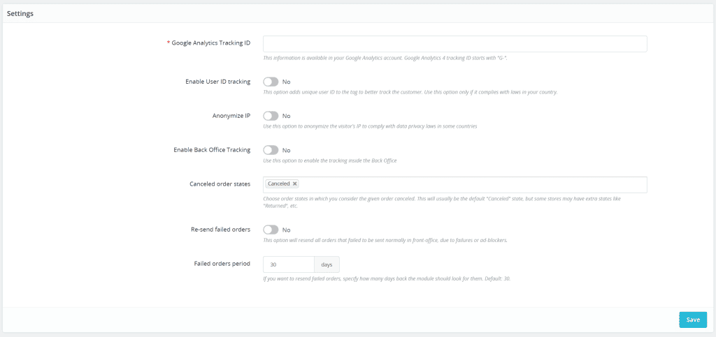 Configurare Analytics Su Prestashop