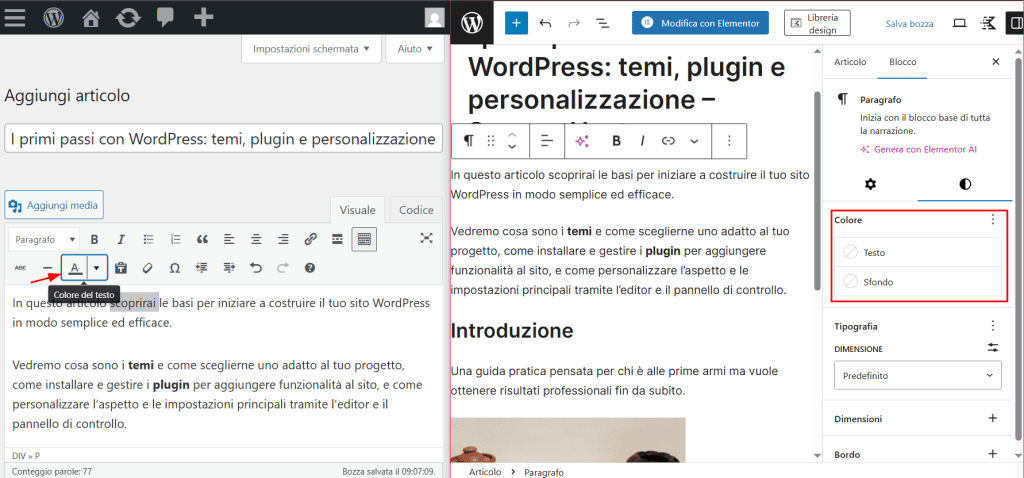 Confronto Editor Classico E Blocchi