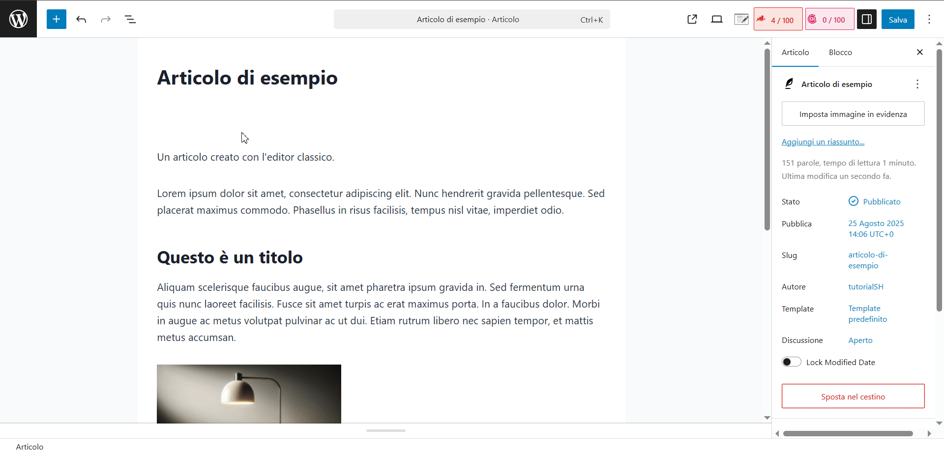 Conversione Manuale Da Classic Editor A Gutenberg