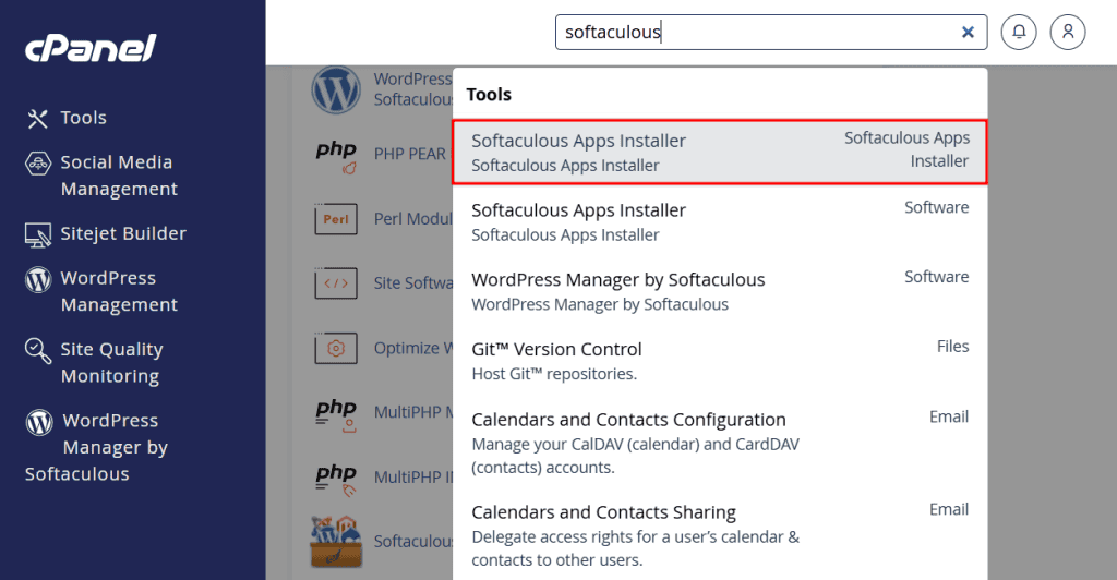 Cpanel Softaculous