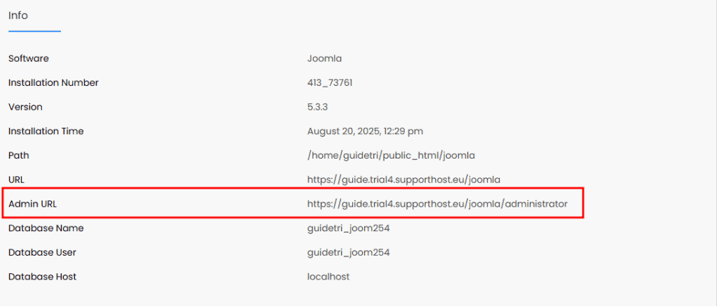 Cpanel Softaculous Installatione Joomla Info