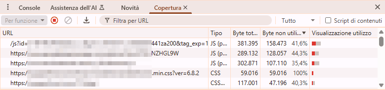 Css Js Dev Tools Chrome Copertura