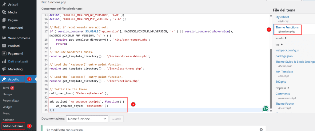 Dashicons File Functions
