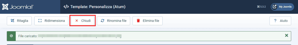 File Caricato Joomla