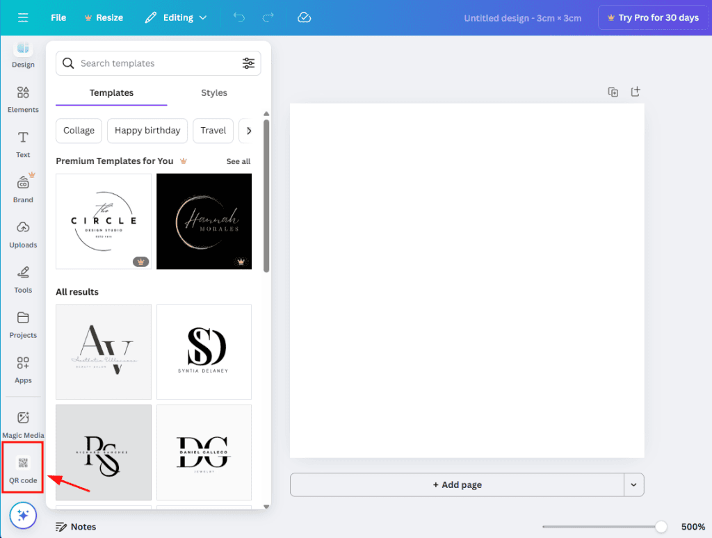 Funzione Canva Qr Code