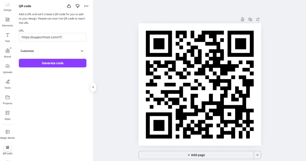Funzione Canva Qr Code WordPress