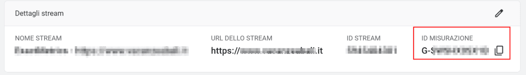 Id Misurazione Ga4