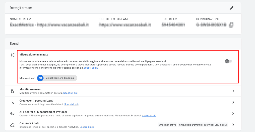 Misurazione Avanzata