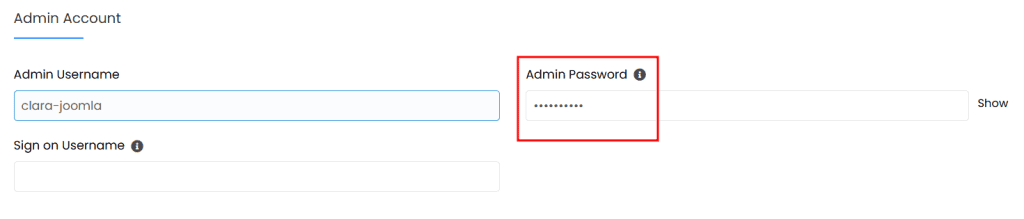 Password Admin Joomla