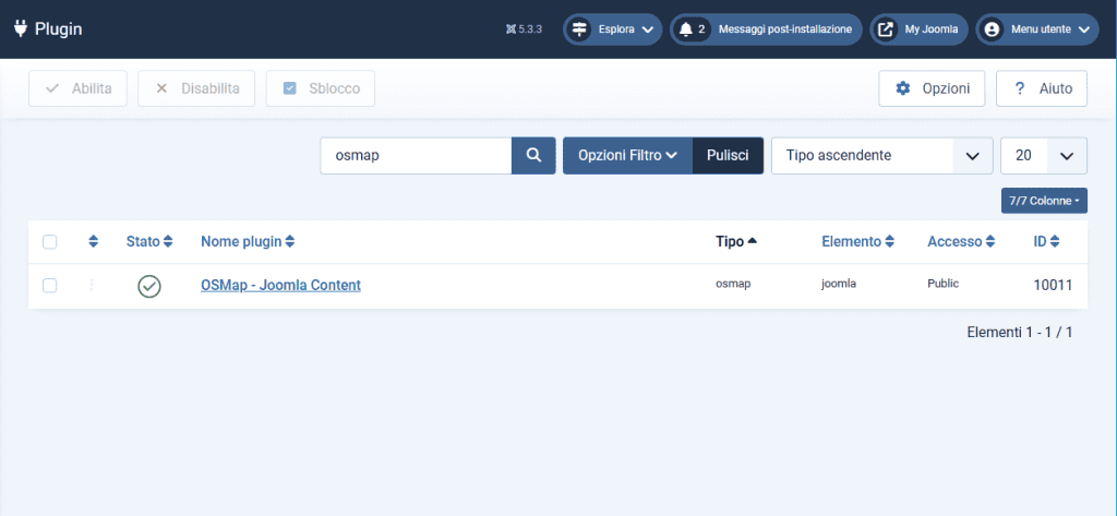 Plugin Osmap Joomla Content