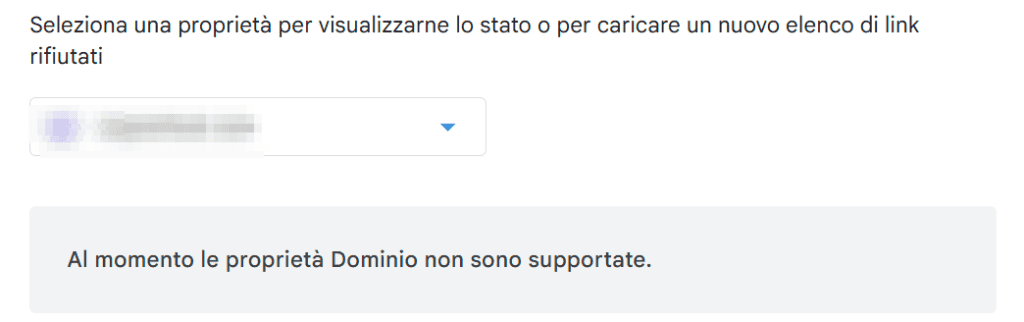 Proprietà Dominio Disavow