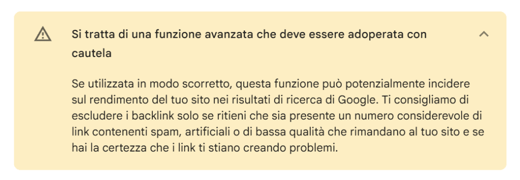 Rischi Del Disavow Tool