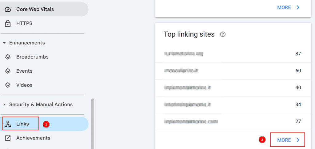 Search Console Backlink