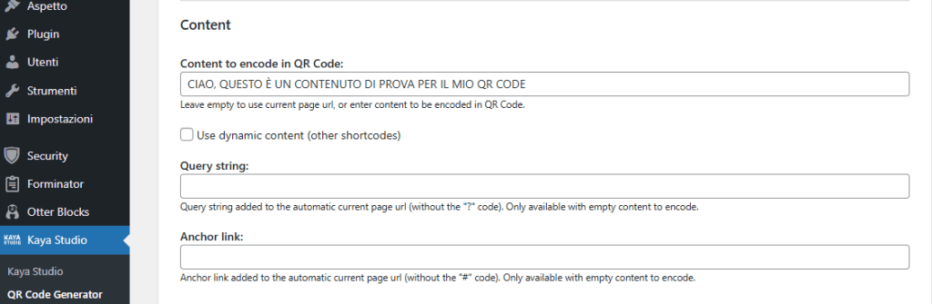 Shortcode Generator Assistant Kaya Content