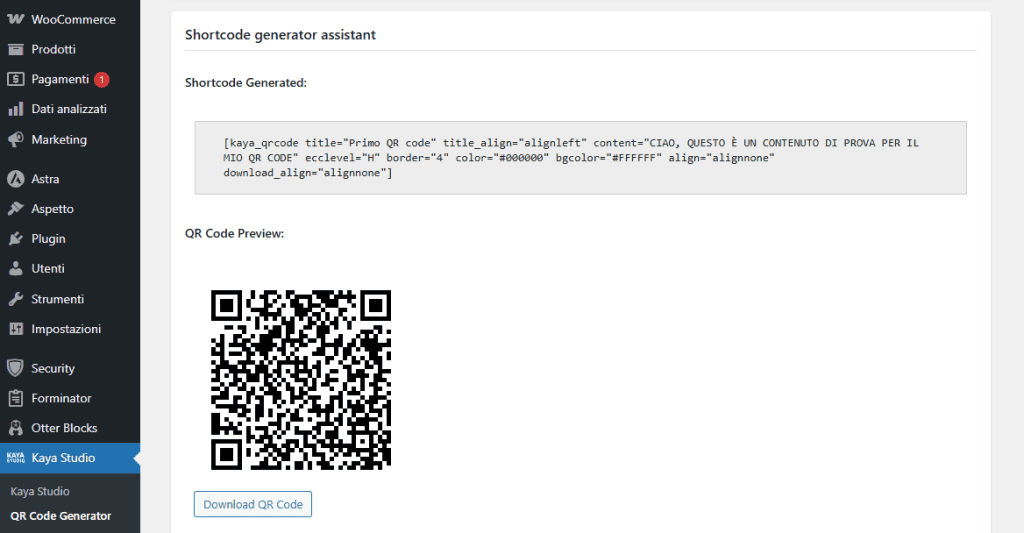 Shortcode Generator Assistant Kaya Plugin