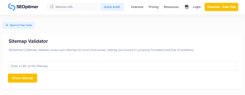 Sitemap Validator Seoptimer
