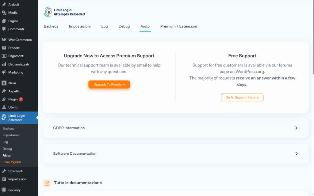 Aiuto Limit Login Attempts Reloaded