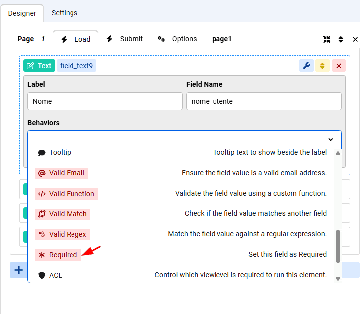 Campo Nome New Form Chronoforms