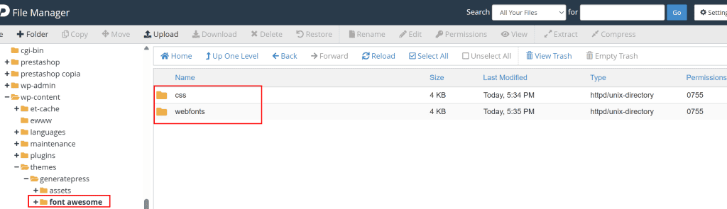 Caricare Font Awesome