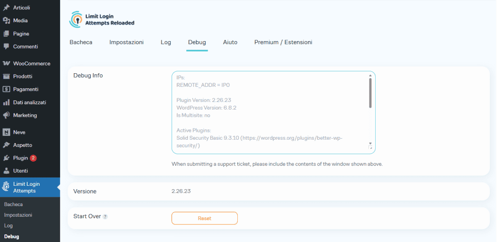 Debug Limit Login Attempts Reloaded