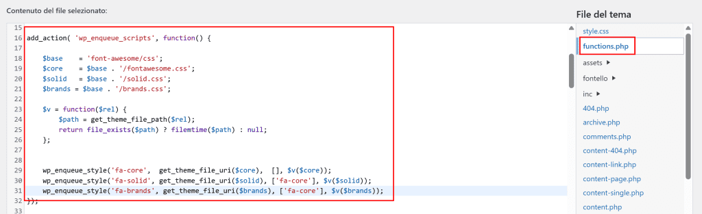 Fontawesome File Functions