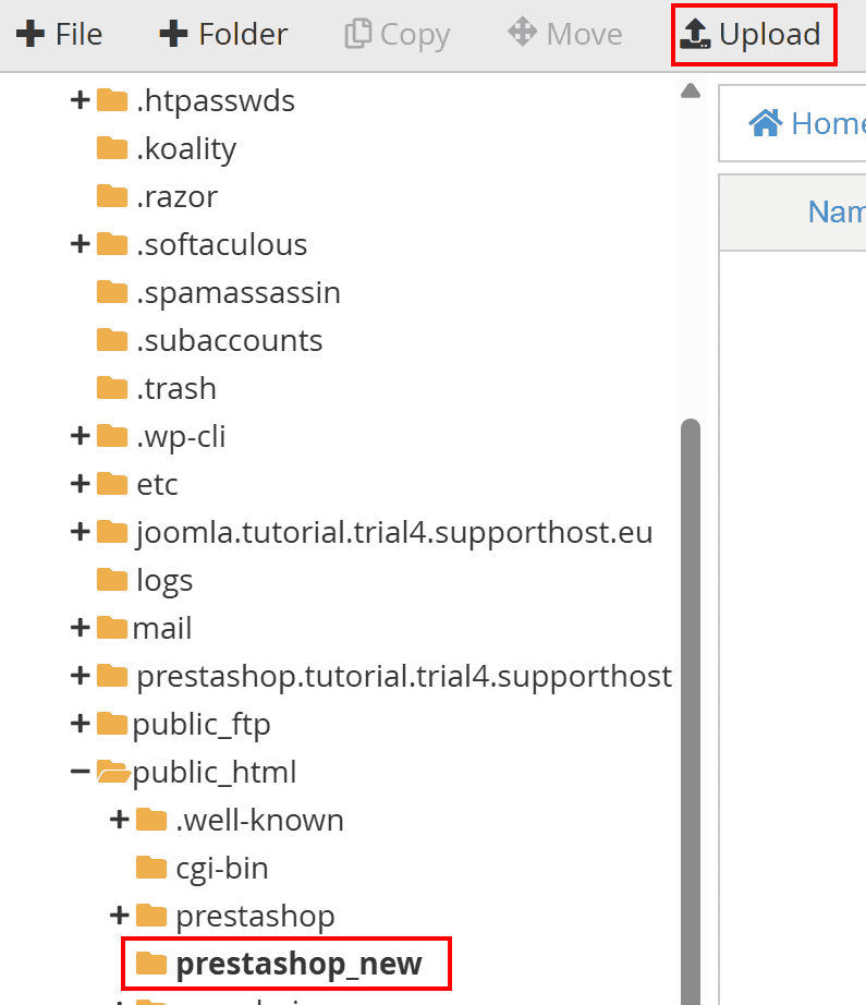 Importare Zip File Di Backup Con Filemanager