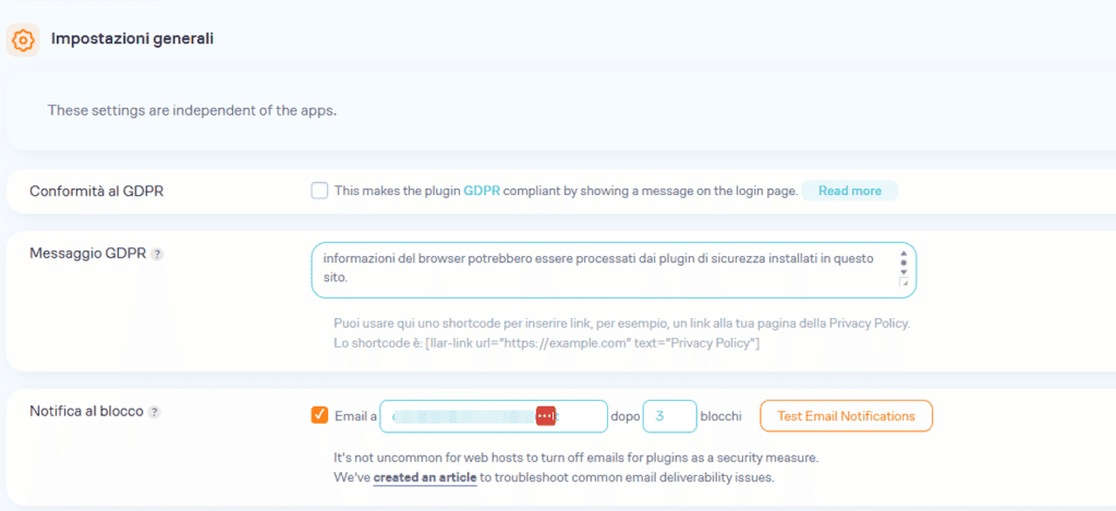 Impostazioni Generali Llar
