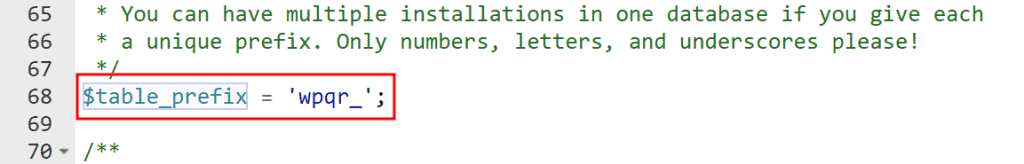 Individuazione Prefisso Database