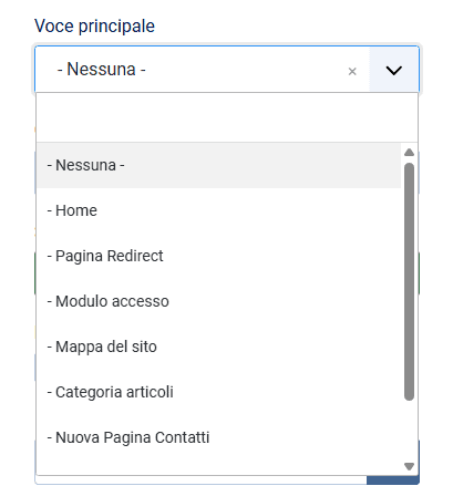 Menu Voce Principale Joomla